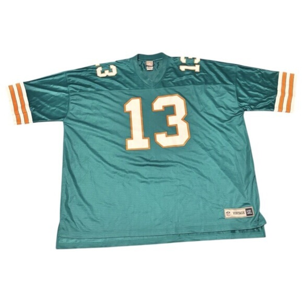Vintage NFL Pro Line Dan‎ Marino Miami Dolphins Jersey Teal 13 Mens 5XL Rare VTG